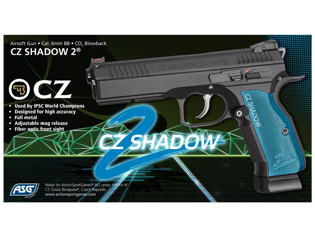 ASG CZ SHADOW 2 AIRSOFT TABANCA CO2 BLOWBACK 19307