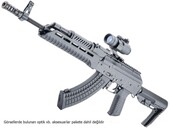 CYMA Tactical AK with M4 CQB Stock Airsoft AEG Tüfek Siyah - CYMA-CM078D - Thumbnail