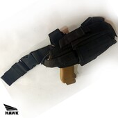 HAWK Universal Kılıflı Bacak Tabanca Taşıma Kemeri - Siyah - Thumbnail