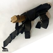 HAWK Universal Kılıflı Bacak Tabanca Taşıma Kemeri - Siyah - Thumbnail