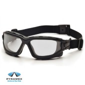 I-FORCE Siyah Bant/Saplı - Renksiz Dual H2X Anti-Fog Lens Koruyucu Gözlük ESB7010SDT - Siyah Çerçeve - Thumbnail
