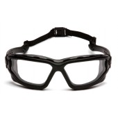 I-FORCE Siyah Bant/Saplı - Renksiz Dual H2X Anti-Fog Lens Koruyucu Gözlük ESB7010SDT - Siyah Çerçeve - Thumbnail
