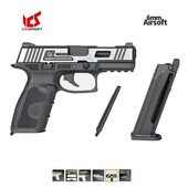 ICS XFG Pistol GBB Airsoft Tabanca - Hairline (Siyah/Gümüş) - Thumbnail