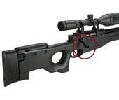 JG / Angel Custom L96 APS-2 Fabrika UPGRADE'li Airsoft Bolt Action Sniper Tüfeği - Siyah + BIPOD AYAK - Thumbnail